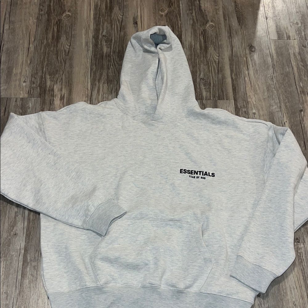 Essentials Heather Gray Men's Hoodie